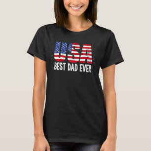 Bester Vater je mit US-amerikanischer Flagge Phant T-Shirt