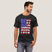 Bester Vater je mit US-amerikanischer Flagge Vater T-Shirt (Vorne ganz)