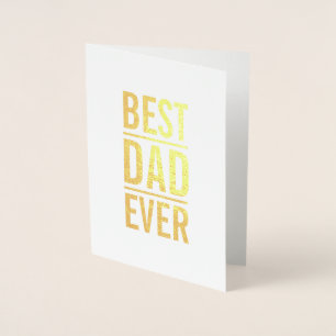 Bester Vater je   Modern Bold Typografy Gold Folienkarte
