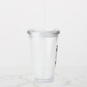 Bester Vater je | Modern Navy Blue Acryltrinkbecher (Rechts)