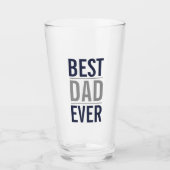 Bester Vater je | Modern Navy Blue Glas (Vorderseite)