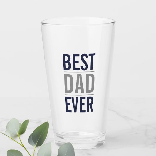 Bester Vater je | Modern Navy Blue Glas