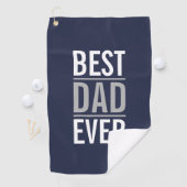 Bester Vater je | Modern Navy Blue Golf Handtuch (Insitu)
