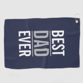 Bester Vater je | Modern Navy Blue Golf Handtuch (Horizontal)