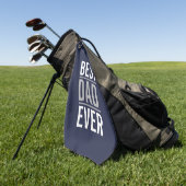 Bester Vater je | Modern Navy Blue Golf Handtuch (Gras)