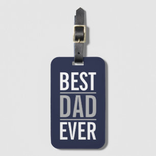 Bester Vater je   Modern Navy Blue Luggage Tag Gepäckanhänger