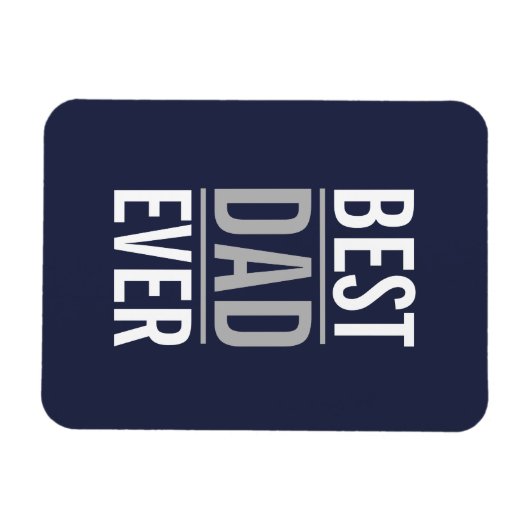 Bester Vater je | Modern Navy Blue Magnet (Horizontal)