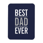 Bester Vater je | Modern Navy Blue Magnet (Vertikal)