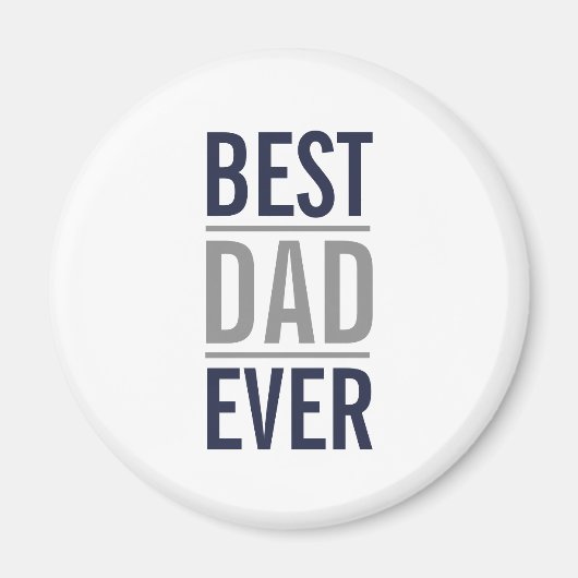 Bester Vater je | Modern Navy Blue Magnet (Vorne)