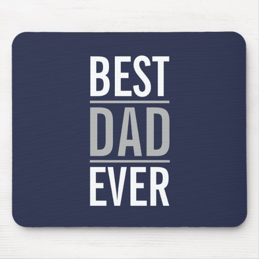 Bester Vater je | Modern Navy Blue Mouse Pad Mousepad (Vorne)