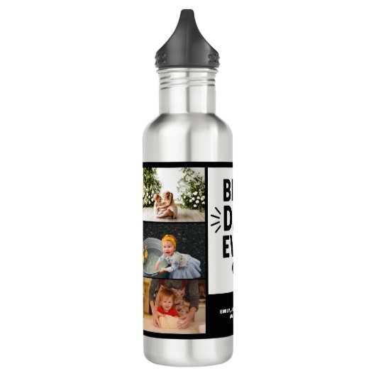 Bester Vater je Moderne 6 Fotomaterial Edelstahlflasche (Links)