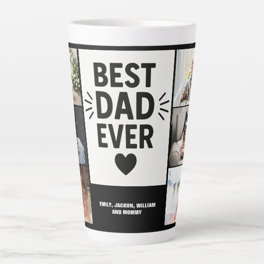 Bester Vater je Moderne 6 Fotomaterial Milchtasse (Vorderseite)