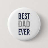 Bester Vater je | Moderne blaue Schaltfläche für d Button (Vorderseite)