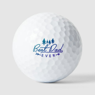 Bester Vater je Moderne Blaue Typografie Bäume Golfball
