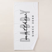 Bester Vater je Moderne Elegante Einfache Vater's  Badehandtuch (Badehandtuch)