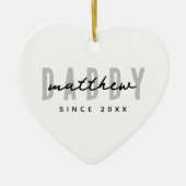 Bester Vater je Moderne Elegante Einfache Vater's  Keramik Ornament (Vorne)