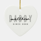 Bester Vater je Moderne Elegante Einfache Vater's  Keramik Ornament (Hinten)