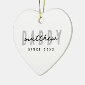 Bester Vater je Moderne Elegante Einfache Vater's  Keramik Ornament (Links)