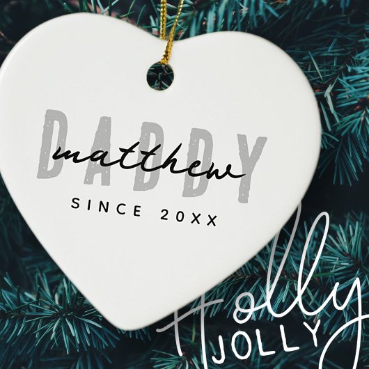 Bester Vater je Moderne Elegante Einfache Vater's  Keramik Ornament