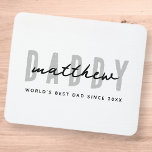 Bester Vater je Moderne Elegante Einfache Vater's  Mousepad<br><div class="desc">Dieses einfache und moderne Design besteht aus san-Serifentypografie.</div>