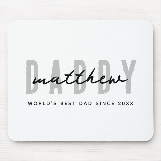Bester Vater je Moderne Elegante Einfache Vater's  Mousepad (Vorne)