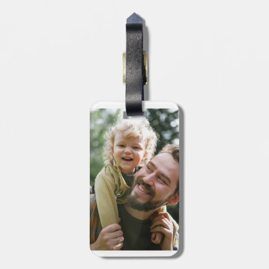 Bester Vater je Moderne Fotosammlung Gepäckanhänger (Rückseite vertikal)