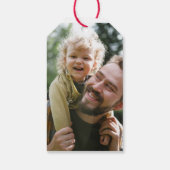 Bester Vater je Moderne Fotosammlung Geschenkanhänger (Rückseite)