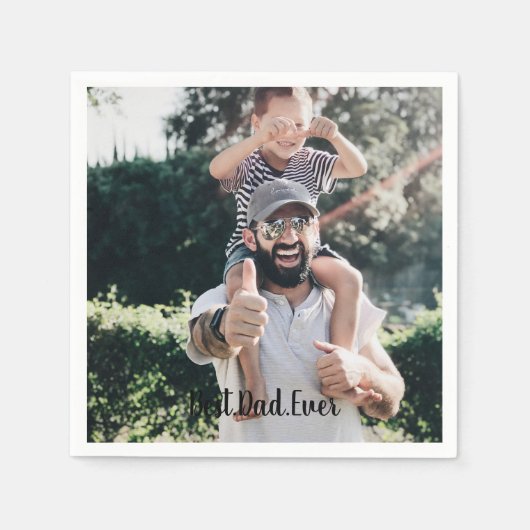 Bester Vater je Moderne Fotosammlung Serviette (Vorderseite)