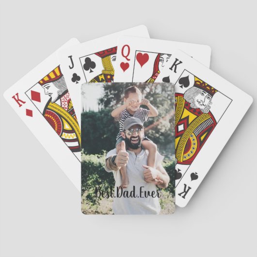 Bester Vater je Moderne Fotosammlung Spielkarten (Rückseite)