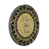 Bester Vater je Moderne Kalligraphie Wirbel Niedl Dartscheibe (Vorderseite Links)