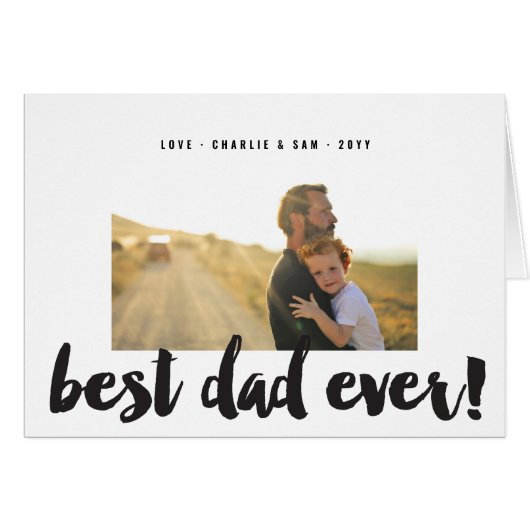 Bester Vater je Moderne, mit Pinsel bedruckte Scri (Vorderseite (Horizontal))