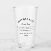 Bester Vater je Moderne Schwarze Typografie Glas (Vorderseite)