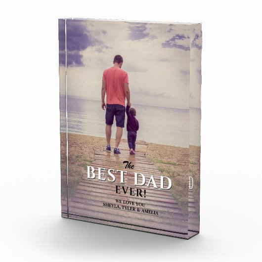 Bester Vater je Moderne Typografie Full Fotoblock (Rechts)