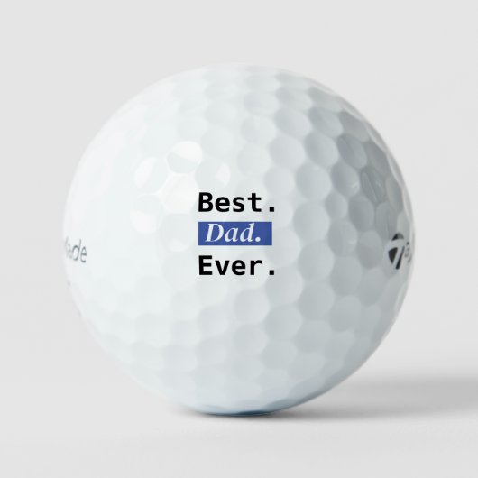 Bester Vater je Moderne Typografie Golf Bal Golfball (Vorderseite)