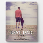 Bester Vater je Moderne Typografie Volles Foto Fotoplatte (Vorderseite)