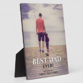 Bester Vater je Moderne Typografie Volles Foto Fotoplatte (Seite)