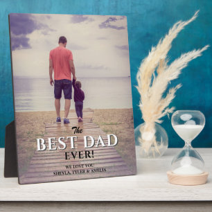 Bester Vater je Moderne Typografie Volles Foto Fotoplatte