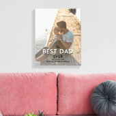 Bester Vater je Moderne Typografie Volles Foto Leinwanddruck (Insitu (Wohnzimmer))