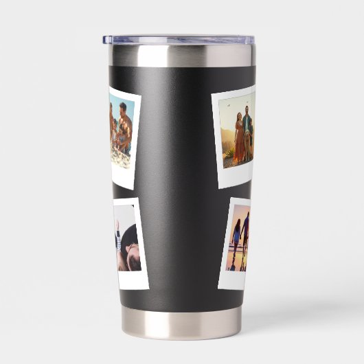 Bester Vater je Moderner Snapshot Stil 4 Fotos Thermobecher (Rechts)