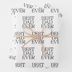 Bester Vater je Moderner Vatertag Geschenkpapier Set