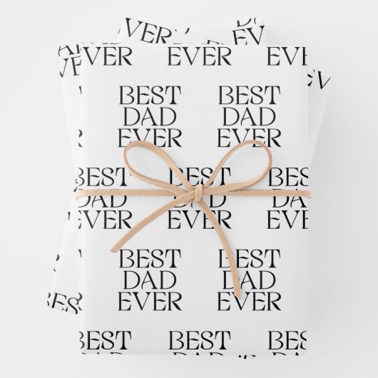 Bester Vater je Moderner Vatertag Geschenkpapier Set (Beispiel)
