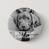 Bester Vater je Modernes, benutzerdefiniertes Foto Button (Vorderseite)