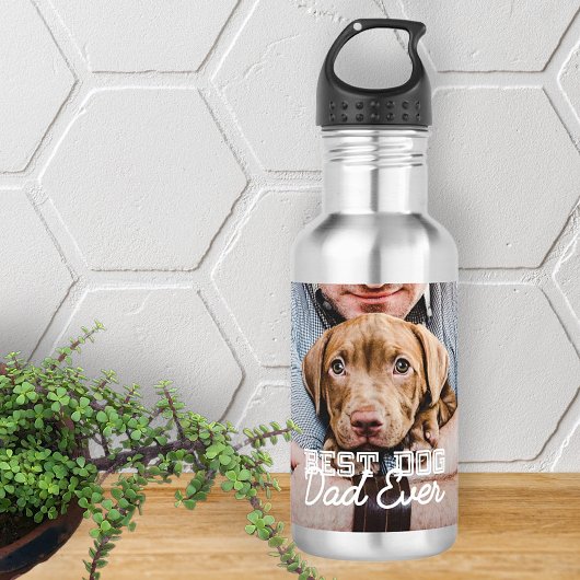 Bester Vater je Modernes, benutzerdefiniertes Foto Edelstahlflasche