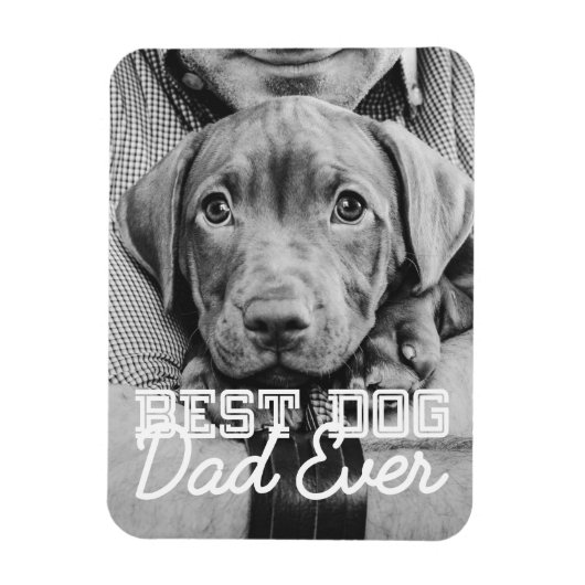 Bester Vater je Modernes, benutzerdefiniertes Foto Magnet (Vertikal)
