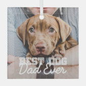 Bester Vater je Modernes, benutzerdefiniertes Foto Ornament Aus Glas (Vorderseite)