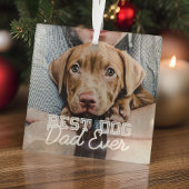 Bester Vater je Modernes, benutzerdefiniertes Foto Ornament Aus Glas