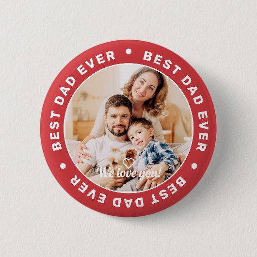 Bester Vater je Modernes, benutzerfreundliches Fot Button (Vorderseite)
