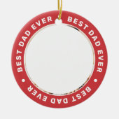 Bester Vater je Modernes, benutzerfreundliches Fot Keramik Ornament (Vorne)