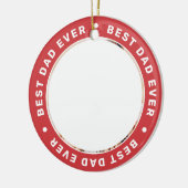 Bester Vater je Modernes, benutzerfreundliches Fot Keramik Ornament (Links)