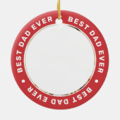 Bester Vater je Modernes, benutzerfreundliches Fot Keramik Ornament (Hinten)